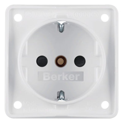 Berker 941952502 Steckdose SCHUKO m.erh.BS Integro polarweiß matt