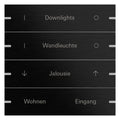 GIRA 5034126 Wippenset 4fach indiv. Tastsensor4 TS4 Alu Schwarz (eloxiert)