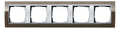 GIRA 0215766 Abdeckrahmen 5fach Zwischen rahmen F/Alu Event Klar Braun