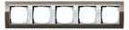GIRA 0215766 Abdeckrahmen 5fach Zwischen rahmen F/Alu Event Klar Braun