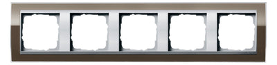 GIRA 0215766 Abdeckrahmen 5fach Zwischen rahmen F/Alu Event Klar Braun