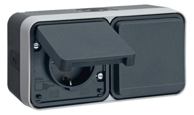 Berker 47753545 Steckd.SCHUKO 2f.waag.Klappd.Ber.schutz Schraubkl.4