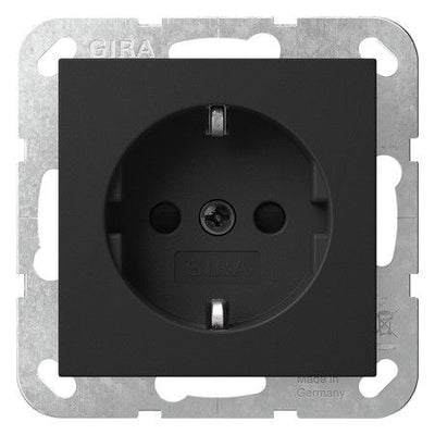 GIRA 4383005 SCHUKO-Steckd.SH o.Kr.SRK System 55 Schwarz m