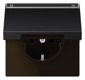 Jung AL1520NAKLD SCHUKO Steckdose Klappdeckel Schriftf. LS Aluminium dark