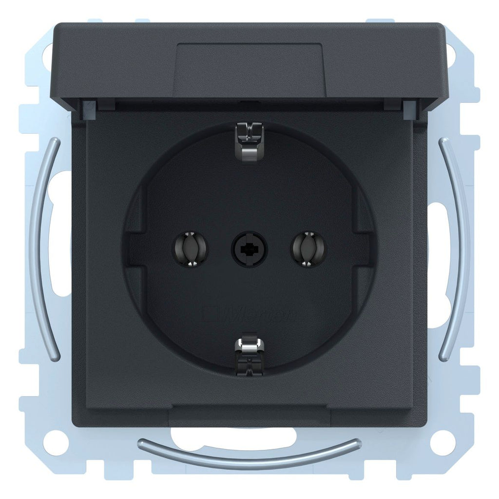 Mert MEG 2311-0414 SCHUKO-Steckdose StK m.Klappdeckel anthrazit System M