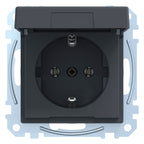 Mert MEG 2311-0414 SCHUKO-Steckdose StK m.Klappdeckel anthrazit System M