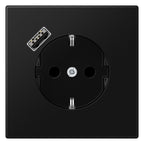 Jung LS1520-18ASWM SCHUKOsteckdose m.USB Typ A