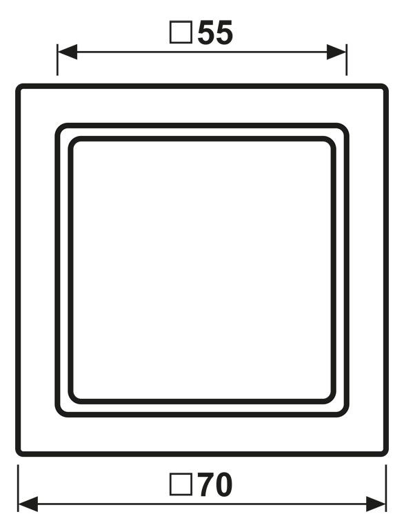 Jung LS961Z5 Zwischenrahmen f.Abdeckung 55x55mm weiß