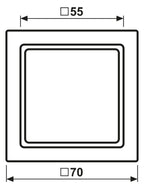 Jung LS961Z5 Zwischenrahmen f.Abdeckung 55x55mm weiß
