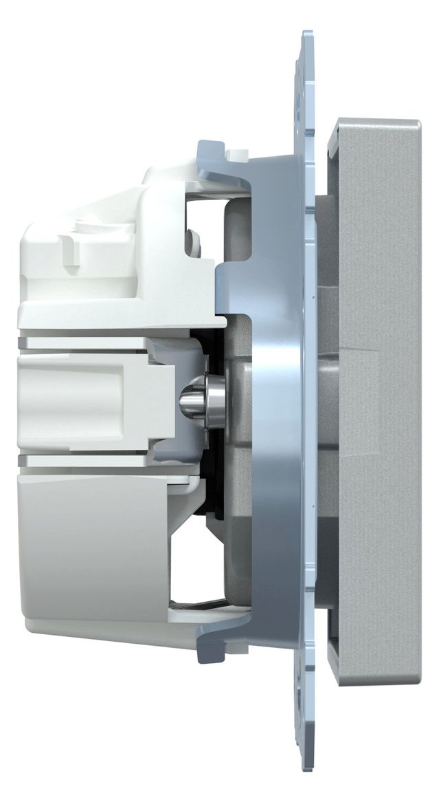 Mert MEG 2303-0460 SCHUKO-Steckdose BRS Ko.+Schriftfeld StK aluminium System M