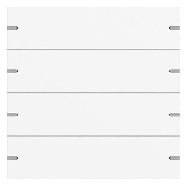 GIRA 5024927 Wippenset 4fach Tastsensor4 TS4 Aluminium Reinweiß seidenmatt (lack)