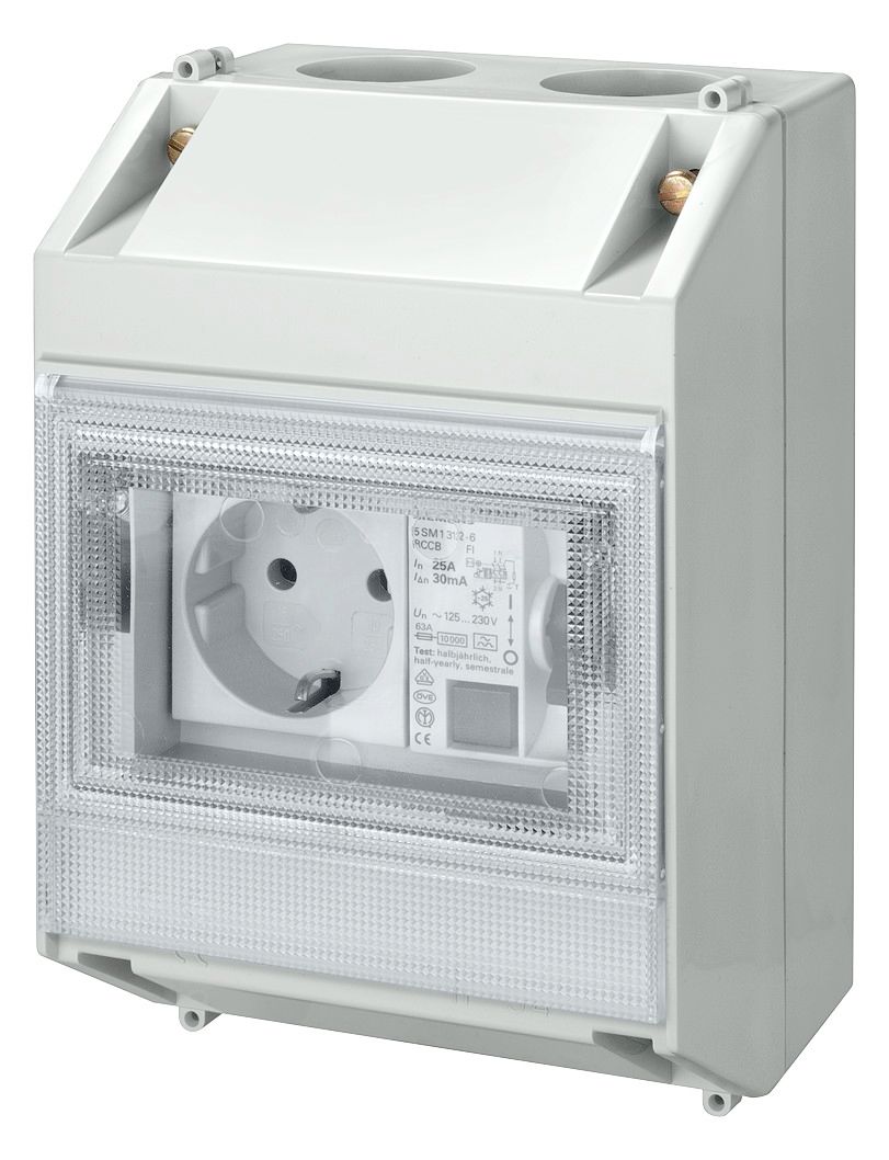 Siemens 5SZ9216 FI-Sicherheitssteckdose T55 Typ A PSE/SSF 16A 2p 30mA 125-230V