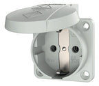 Mennekes 11030 Anbaudose SCHUKO grau 16A 2p+PE 230V IP54 m.Klappd. Einf.unten