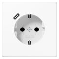Jung LS1520-18CWW SCHUKOsteckdose m.USB Typ C