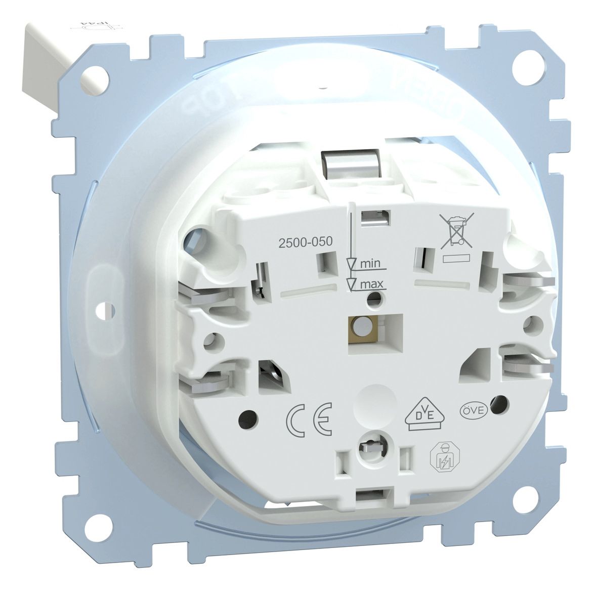 Mert MEG 2314-0319 SCHUKO-Steckdose BRS Klappd. IP44 StK polarweiß glänz. Sys.M