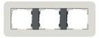 GIRA 0213421 Abdeckrahmen 3fach E3 Hellgrau/Anthrazit Soft-Touch