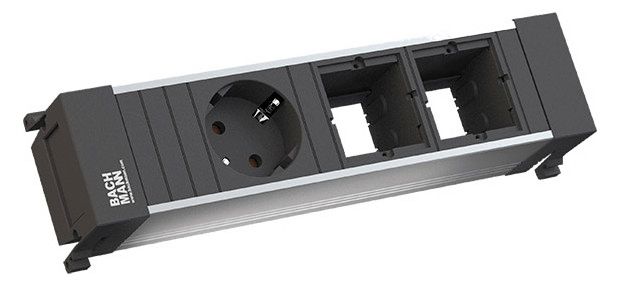 Bachmann 916.001 POWER FRAME 1xSchuko 2xABD