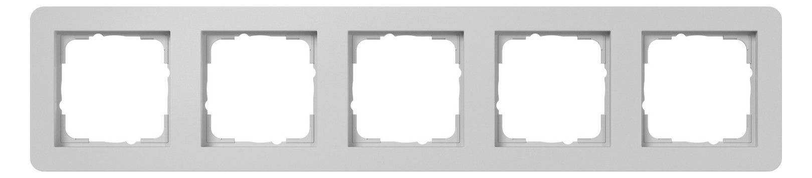 GIRA 0215154 Abdeckrahmen 5f Gira E1 Grau m