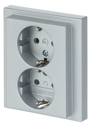 BJ 202 EUJB-83 SCHUKO® Doppelsteckdose volle Abdeckung EBS