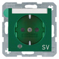 Berker 41108913 Steckdose SCHUKO+LED Kontroll B-feld+erh.BS S.1 grün glänz.