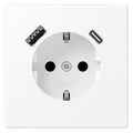 Jung LS1520-15CAWWM SCHUKOsteckdose m.USB Typ AC