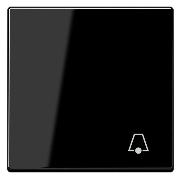 Jung A590BFKSW Wippe Symbol Klingel bruchsicher Serie A schwarz