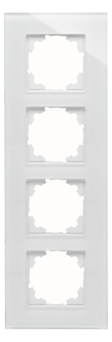 Kopp 406602008 HK07 Glas Abdeckrahmen 4f weiß