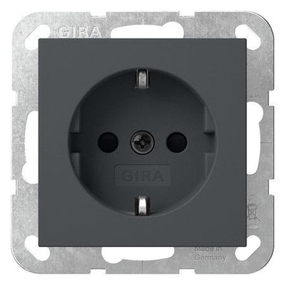GIRA 445328 SCHUKO-Steckdose m.Shutter System 55 Anthrazit