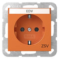GIRA 4457109 SCHUKO-Steckdose BSF ZSV System 55 Orange glänzend