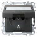 Mert MEG 2312-0414 SCHUKO-Steckdose BRS Klappd.+Schriftf. StK anthrazit Sys.M