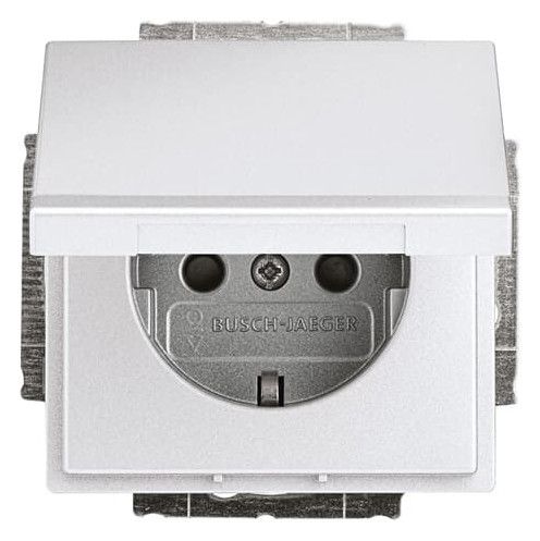 BJ 20 EUKBR-83 SCHUKO Steckdosen-Einsatz alusilber future linear