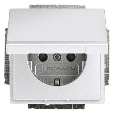 BJ 20 EUKBR-83 SCHUKO Steckdosen-Einsatz alusilber future linear