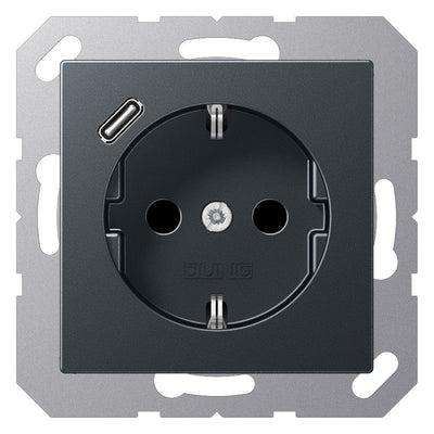 Jung A1520-18CANM SCHUKOsteckdose m.USB Typ C