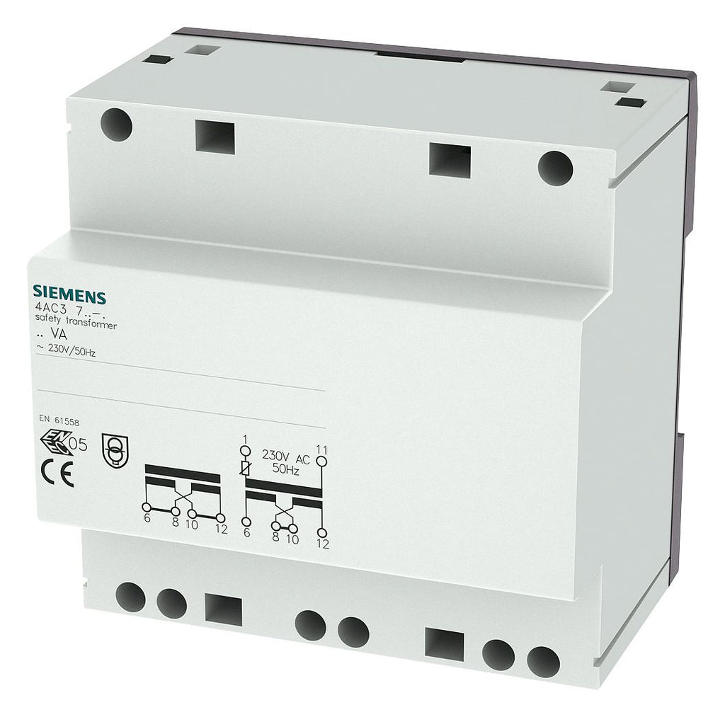 Siemens 4AC3740-0 Sicherheitstrafo 40VA Pri:AC 230V 50Hz Sek:2x12V/24VAC