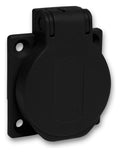 Schneider PKS51N Schukosteckdose schwarz 2p+E 10/16A 250V f.DE IP54 50x50mm