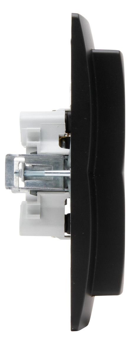 Kopp 920950089 PARIS Schuko Steckdose 2f m.erhöhtem Ber.schutz schwarz matt