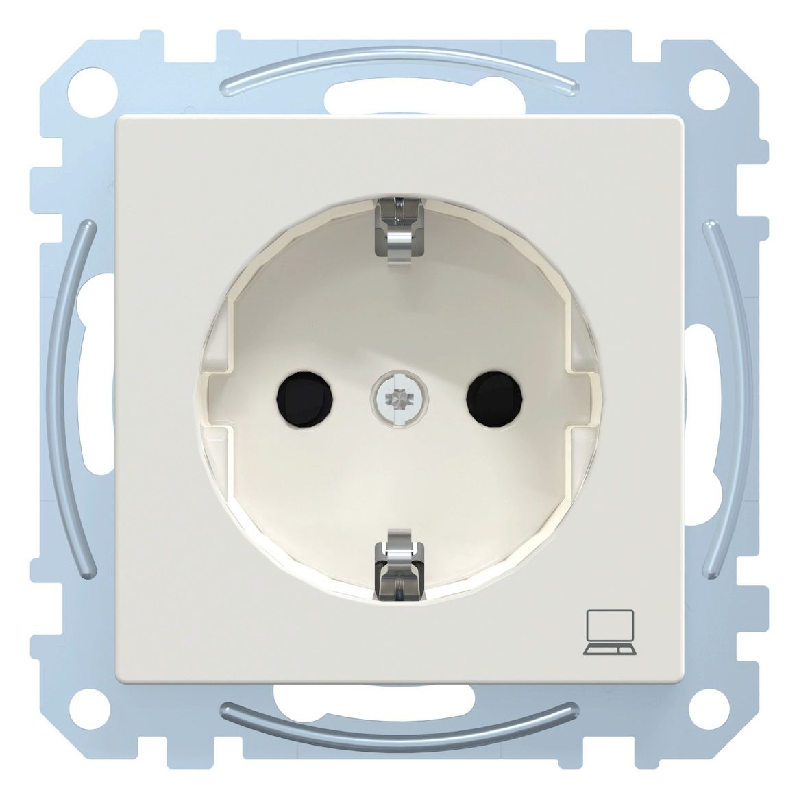 Mert MEG 2350-0319 SCHUKO-Steckdose+Kz Computer BRS StK polarweiß gl.Sys.M
