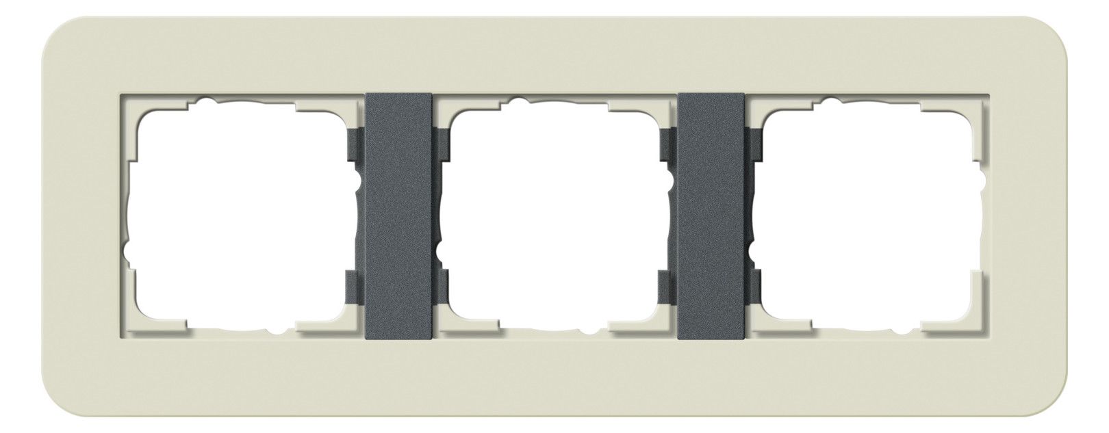 GIRA 0213427 Abdeckrahmen 3fach E3 Sand/Anthrazit Soft-Touch