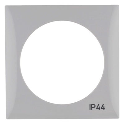 Berker 918272597 Rahmen 1fach m.Aufdruck IP44 Integro Flow grau glänzend
