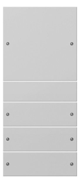 GIRA 2184015 Wippenset 4fach (1+3) System 55 Grau matt (lackiert)
