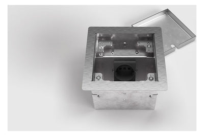 Bodensteckdose 8501B 1x Schuko, belegbar 8501B-1-0