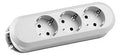 Bachmann 385.270 Tischsteckdose 3xSchuko weiß o.Strom