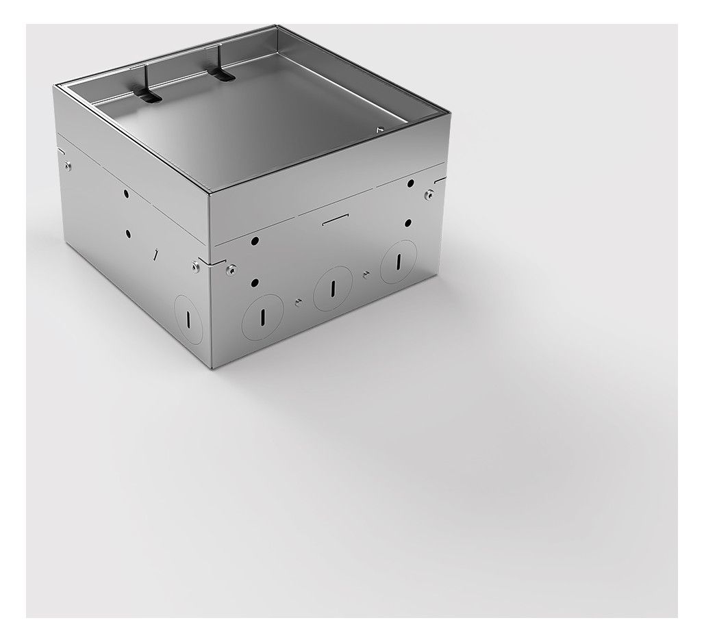 Bodensteckdose 8902B 1x Schuko 1x Antenne belegbar 8902B-3-0