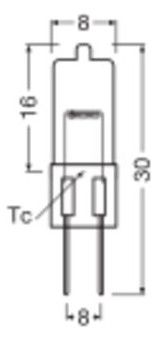 Osram 64428 HALOSTAR 20W 12V G4 450° FS1 Halogen-NV-Lampe Backofenlampe