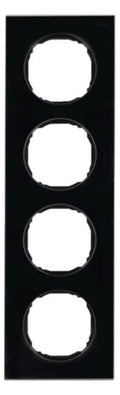 Berker 10142616 Rahmen 4fach flach R.8 Glas schwarz