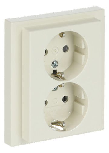 BJ 202 EUJB-82 SCHUKO® Doppelsteckdose volle Abdeckung EBS