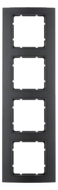 Berker 10143005 Rahmen 4fach B.3 Alu schwarz/anthrazit