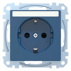 Mert MEG 2302-0378 SCHUKO-Steckdose BRS Sonder m.Schriftfeld StK blau System M