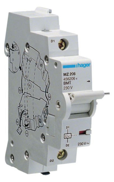 Hager MZ206 Unterspannungsauslöser 230VAC f.MCB RCBO<125A