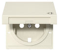 GIRA 492201 Abdeckung SCHUKO-Steckdose Klappdeckel System 55 Cremeweiß glänzend